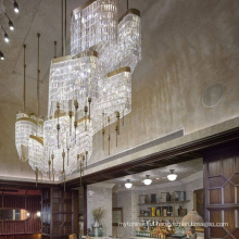Modern LED  banquet hotel luxury chandeliers large Luxury Pendant Hanging Light Lustre Cristal Chandeliers